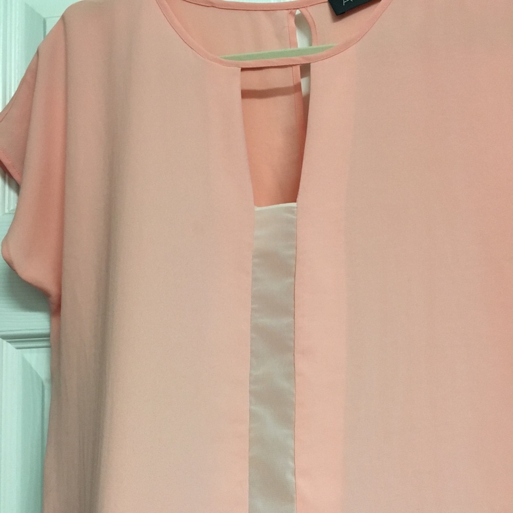 Sheer Coral Pink ASTR Top